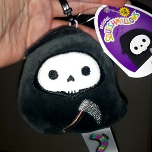 Otto the Grim Reaper Squishmallow Clip 3.5" nwt